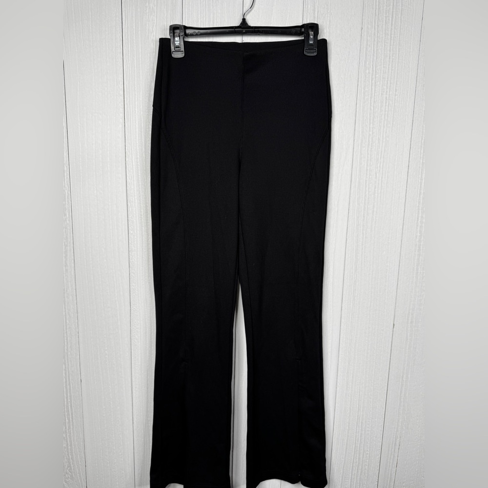 FLX Ribbed Flare Black Women's Leggings